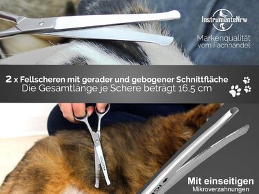 Набір для догляду за лапами та шерстю собак: 5-ти елементний набір професійних ножиць