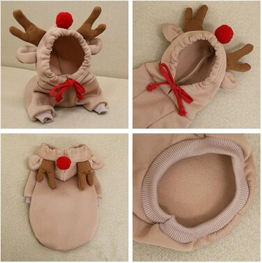 Теплий зимовий одяг для собак, милий халат для собак, худі з капюшоном, фліс, костюм для обіймів, куртка для Французького бульдога, Чихуахуа, одяг для собак, розмір (кава, M)