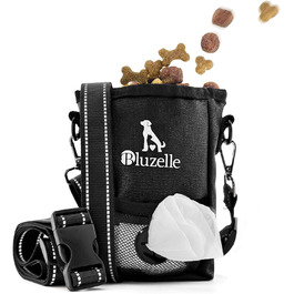 Сумка-поїльник для собак SnackKeeper 650 мл з відділенням для відходів та магнітним закриттям, чорна