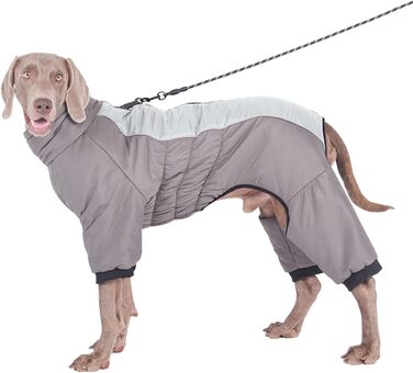 Зимовий теплий одяг для собак з отвором для повірця. Вітростійка куртка для собак, зимовий одяг для малих, середніх та великих собак (3XL, світло-блакитний)