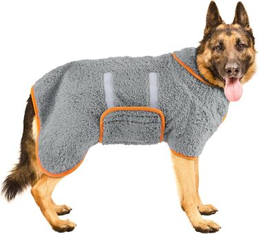 Рушник для собак Bienbee, швидковисихаючий, супер вбираючий, сірий, розмір XXL