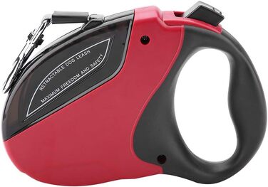 Леєнка для собак 5M з відбиваючим ефектом, автоматична, нейлонова, міцна, з нашийником, для прогулянок та дресирування