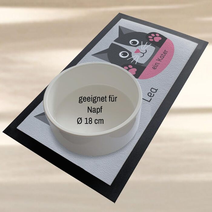 Підстилка для кота або кошеня з іменем - сірого кольору