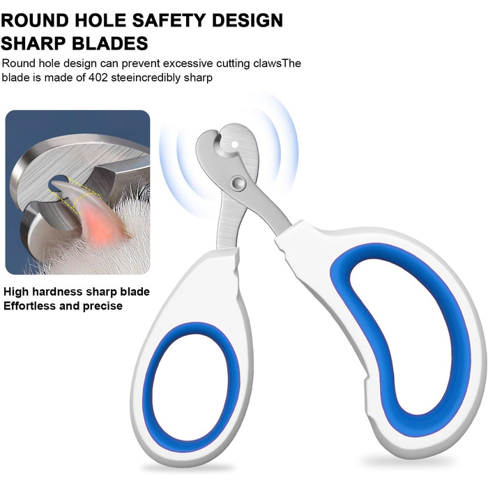 Ножиці для стрижки кігтів котів та інших дрібних тварин, синій колір