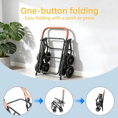 Візок для тварин, бугі для собак та котів, складний, блакитний. Матеріал: дихаюче сіткоподібне полотно + водовідштовхувальне оксфордське полотно 300D. Макс. вага: 20 кг.