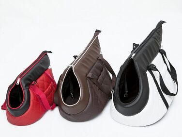 Сумка-переноска для собак і котів з штучної шкіри - переноска для маленьких тварин до 5 кг - сіра, 25 x 50 x 27 см