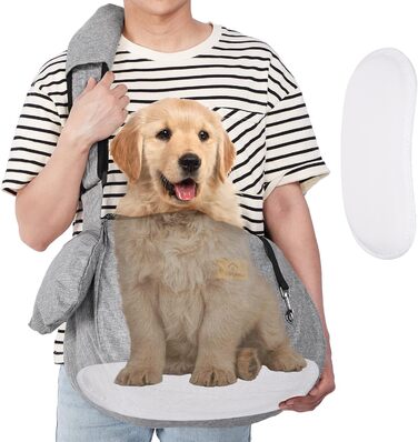 Сумка-переноска для собак Ownpets, до 11 кг, реверсивна, з регульованим ременем і плечовою накладкою для прогулянок