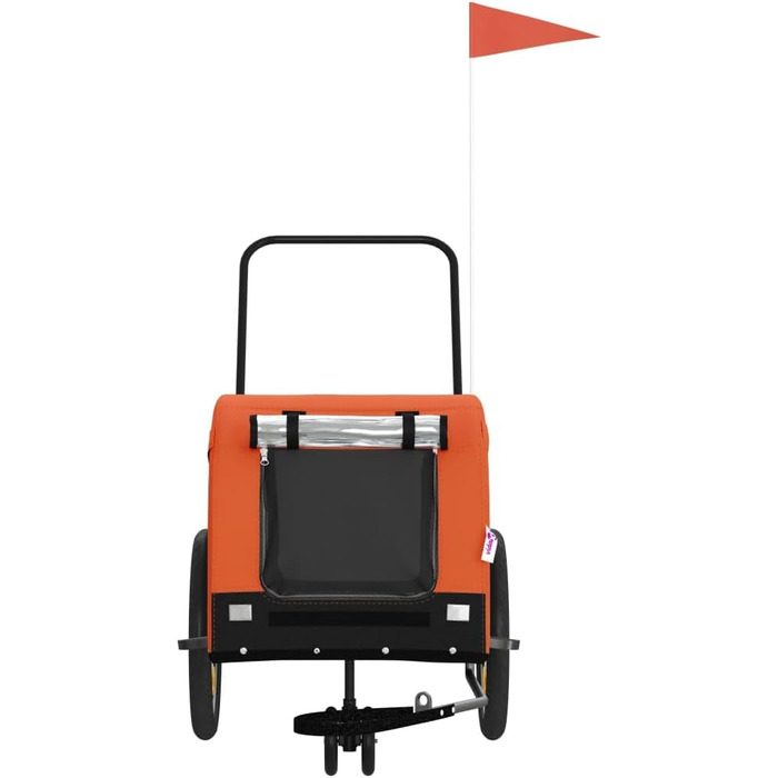 Причіп для тварин на велосипед, жовто-чорний, Oxford та залізо (125 x 63 x 66 см)