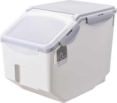 Контейнер для зберігання кормів для собак та котів 20 л, сірий. Зберігання сухого корму, ласощів, герметичний.