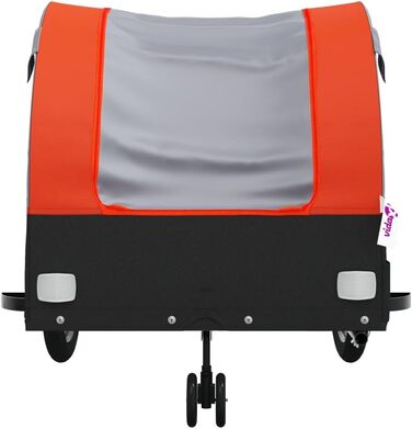 Причіп для собак, велосипедний причіп, причіп для бігу: чорний та помаранчевий, 45 кг, сталь, легка збірка, універсальний