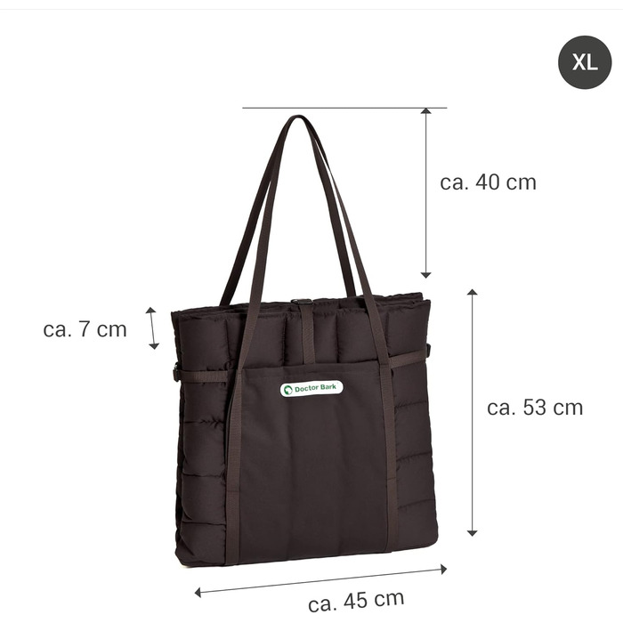 Сумка для подорожей з собакою Doctor Bark: зручна сумка-коврик для власника та улюбленця, підходить для алергіків, прання до 95°C, розміри: X-Large, колір: коричневий