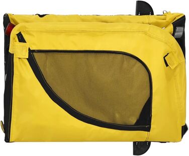 Причіп для велосипеда для собак Жовто-чорний, Oxford-тканина та залізо, LH10049