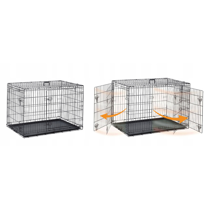 Металева клітка-переноска для собак GLOBANI, 90x60x67 см