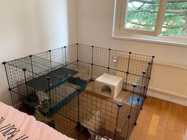 Металеві кубики-органайзери LANGXUN для зберігання, 16 шт. - клітка для дрібних тварин, загон для кроликів, морських свинок, цуценят