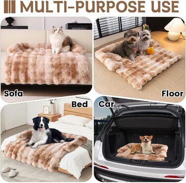 М'який плюшевий чохол на диван для домашніх тварин, 75x75 см, колір градієнт коричневий