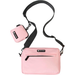 Сумка для ласощів для собак COOWONE: водонепроникна сумка для прогулянок з диспенсером для собачих екскрементів (Рожева)