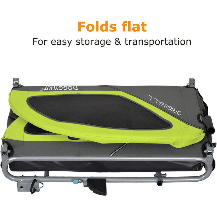 Фархангер Doggyhut Tiggo 80405 для собак до 35 кг (зелений) 2-в-1: вагончик та велосипедний причіп