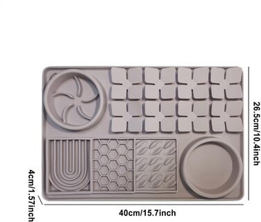 Килимок для повільного годування собак, антистрес, для грумінгу, сірий