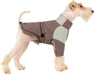 Зимовий теплий куртка для собак, розмір M, коричневий. Водонепроникний, регульований, світловідбиваючий. Для прогулянок на вулиці.