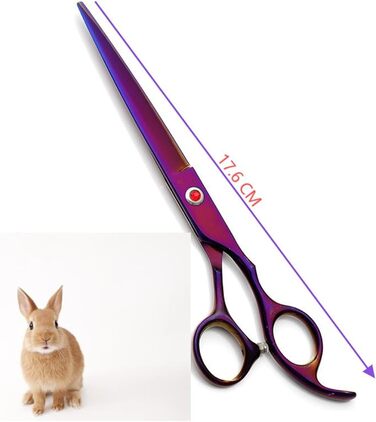 Набір професійних ножиць для собак та котів 4-в-1, з витончувальними ножицями, гребінцем, нержавіюча сталь 440C