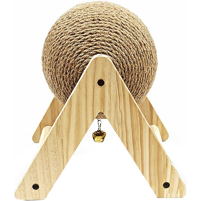 Іграшка для котів та собак Namvo Kratzball - кігтеточка з сизалю з вушками, проти нудьги