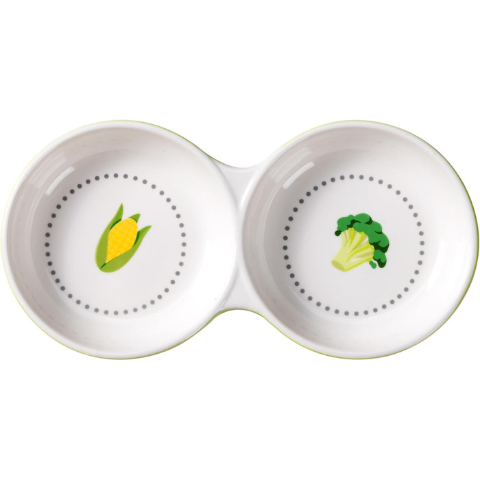 Набір мисок для тварин Navaris: котики, морські свинки, кролики. 2 шт. Кераміка, зелений колір. Підходить для маленьких тварин, гризунів та хом'яків.