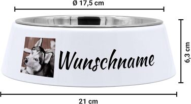 Миска для корму з фотографією для собак PhotoFancy® - персоналізована з власним дизайном, Layout 1