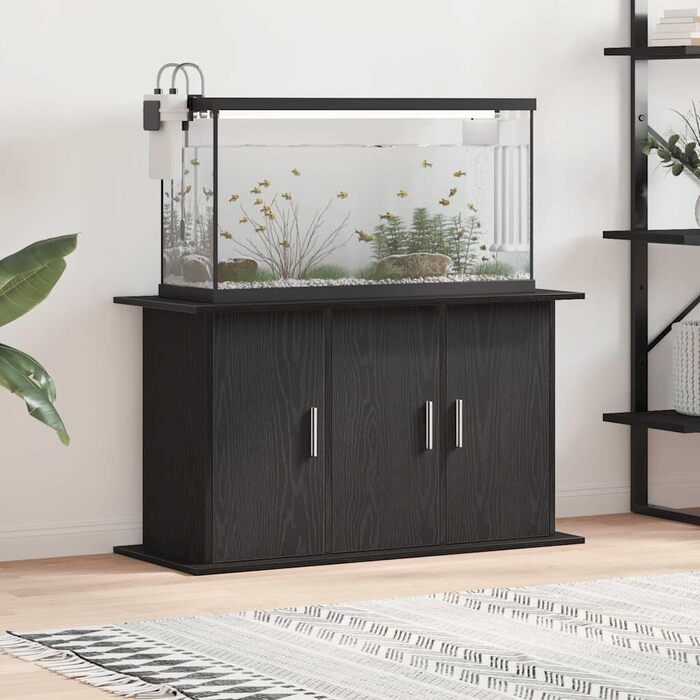Підставка для акваріума vidaXL 101x41x58 см, ДСП, чорна/дубова