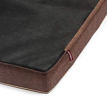 Матрац для собак | Собаче ліжко, подушка, матрац | Codura, стильний, миючий | 100 x 75 x 6 см, коричневий