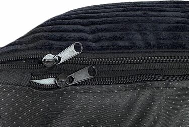 Ортопедичне ліжко для собак Elropet з м'якого корду, кошик для собак (Чорний, S (75x55x20cm))