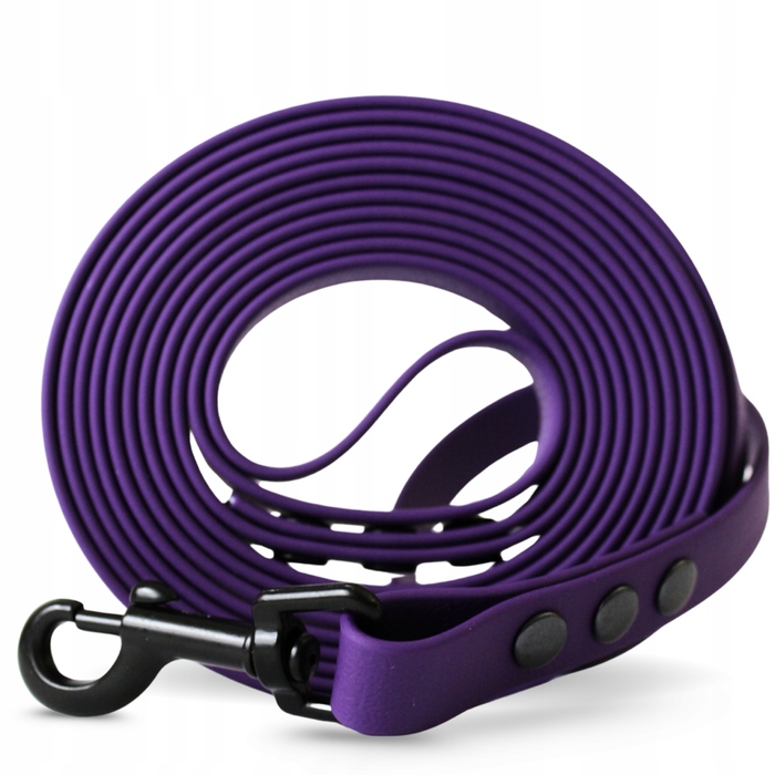 Повідець для собак (малих та великих) 10м, водонепроникний, міцний, довгий, фіолетовий
