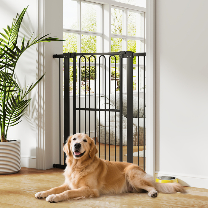 Захисна решітка для собак у двері та прорізи (76-104 см), розсувний бар'єр без свердління, ворожілки для сходи