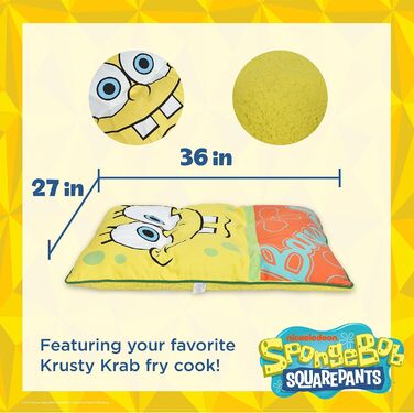 Ліжко для собак Spongebob Squarepants – м'яке, міцне, пране, плюшеве, стильне ліжко для домашніх тварин