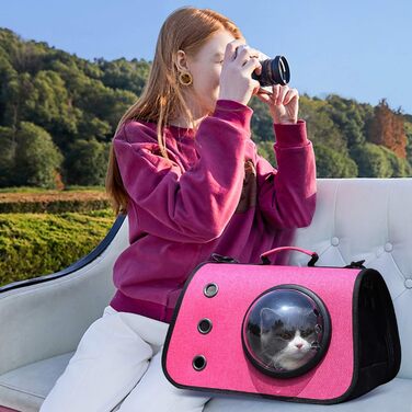 Транспортна переноска для котів та собак PETCUTE - м'яка, складана, сіра, 40x25x25 см