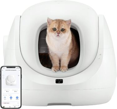 Автоматичний туалет для котів CATLINK Baymax 65L XXL, самочищення, багатокотяча ідентифікація, захист від протікань, керування через додаток