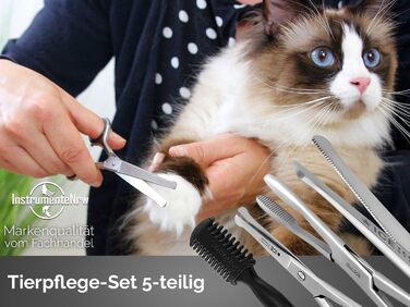 Набір для догляду за лапами та шерстю собак: 5-ти елементний набір професійних ножиць