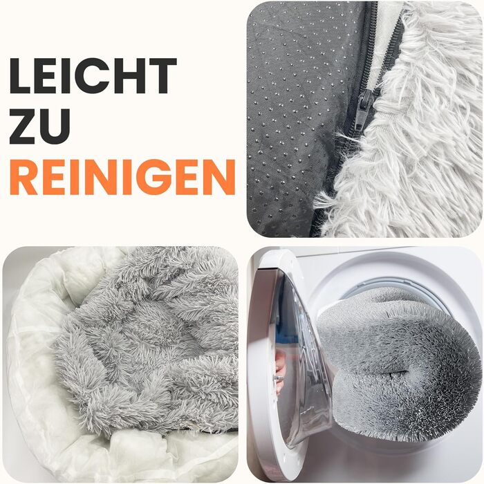 XKISS Лежанка для собак, плюшева, знімний, washable cover, 80см, лежанка для собак великих, середніх та маленьких порід, лежанка для собак, собаче ліжко. Розмір: 100x100x20 см, світло-сіра