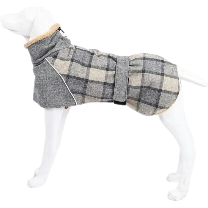 Зимовий теплий одяг для собак: куртка з флісовою підкладкою, світловідбиваючим коміром, для холодної погоди, з отвором для шлейки, для собак маленьких, середніх та великих порід