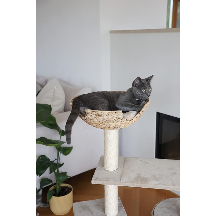 Дряпка для котів Kerbl 81592 Banana Leaf Jade, 70x38x102 см, бежева