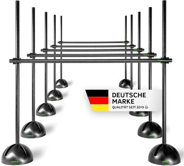 Набір для координації TOOLZ (5 шт.) – Сітка для спритності, тренувальні стійки та кліпси для паркур, слалом та стрибки – Набір для координації з сумкою