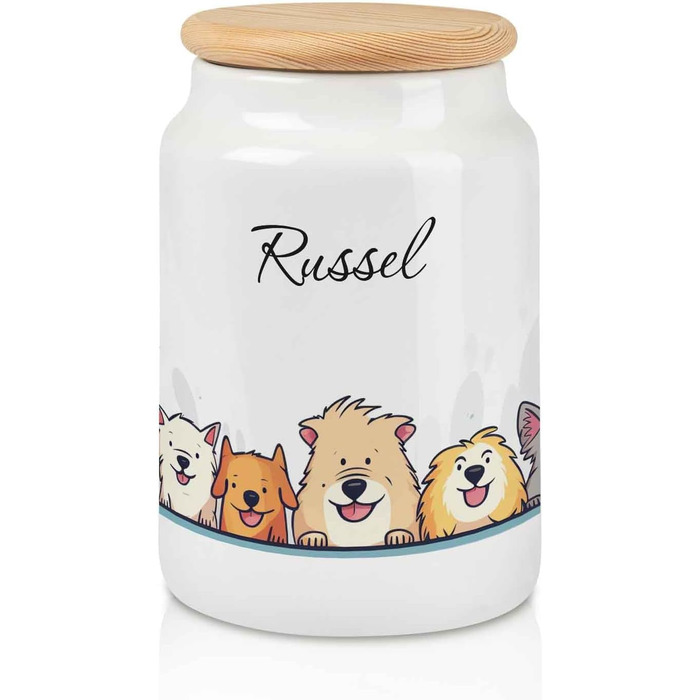 Банка для ласощів з гравіюванням - персоналізована з ім'ям для собак та котів - ідеально для зберігання корму