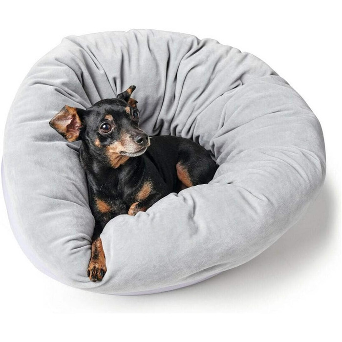 Крізьоке ліжко для домашніх тварин HUNTER Miranda, сірий, 50x50 см, для собак та котів