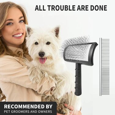Професійна щітка для собак та домашніх тварин Zupfbürste: видаляє ковтуни та матову шерсть. Підходить для Cockapoos, Labradoodles, Cavapoos