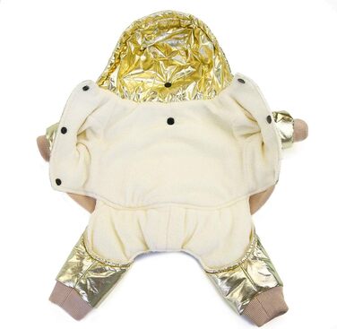 Теплий зимовий одяг для собак: теплий комбінезон для собак з бавовни, теплий одяг для маленьких собак та котів, золотий колір