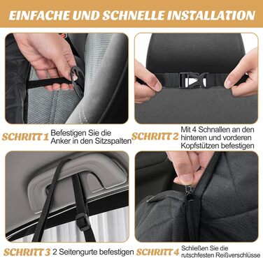 Захист для заднього сидіння авто для собак Costway, 215x148 см, чорний, водовідштовхуючий, з віконцем та боковими захистами