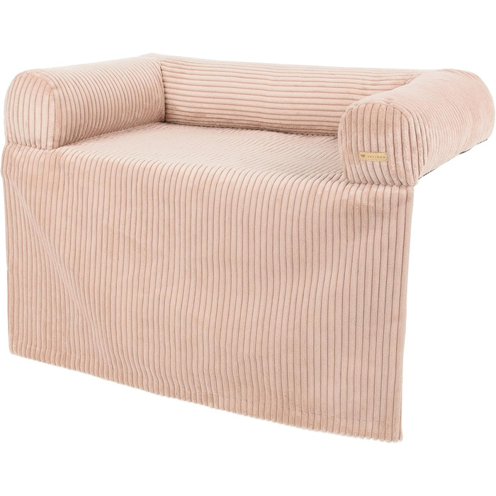 Ліжко для собак Velinda: м'яке диван-ліжко, захист дивану від бруду та подряпин (рожевий, Cord)