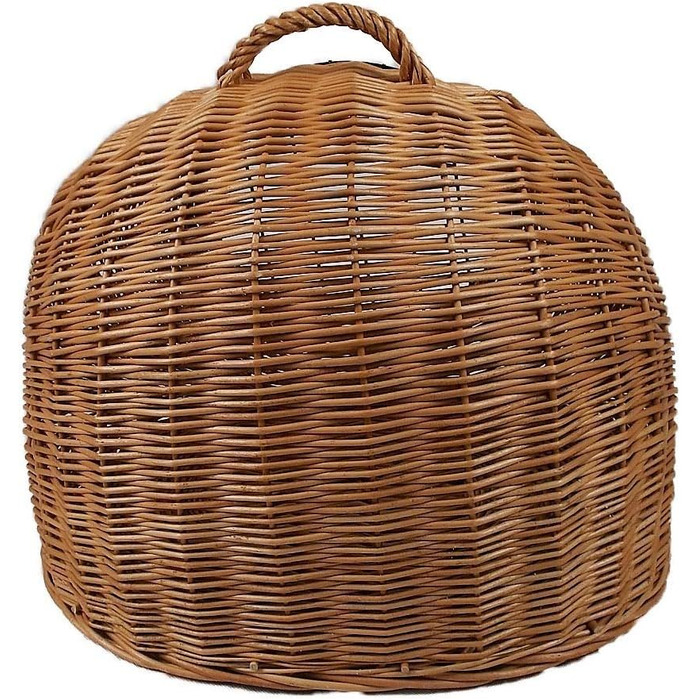 Транспортний кошик для тварин з лози, коричневий, розмір S, 45x35x44 см, знімний металевий ґрат