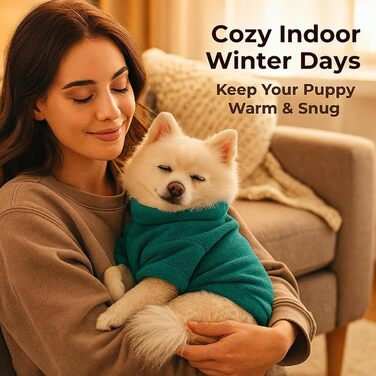 Теплий та м'який пуловер з флісу для собак, стильний пуловер для цуценят, розмір S-XL, одяг для маленьких собак, зимова куртка для цуценят, з D-пою, можна прати в пральній машині