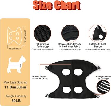 Набір для догляду за собаками та котами: щітка, триммер для нігтів, сумка для грумінгу, чорний, 7 шт.