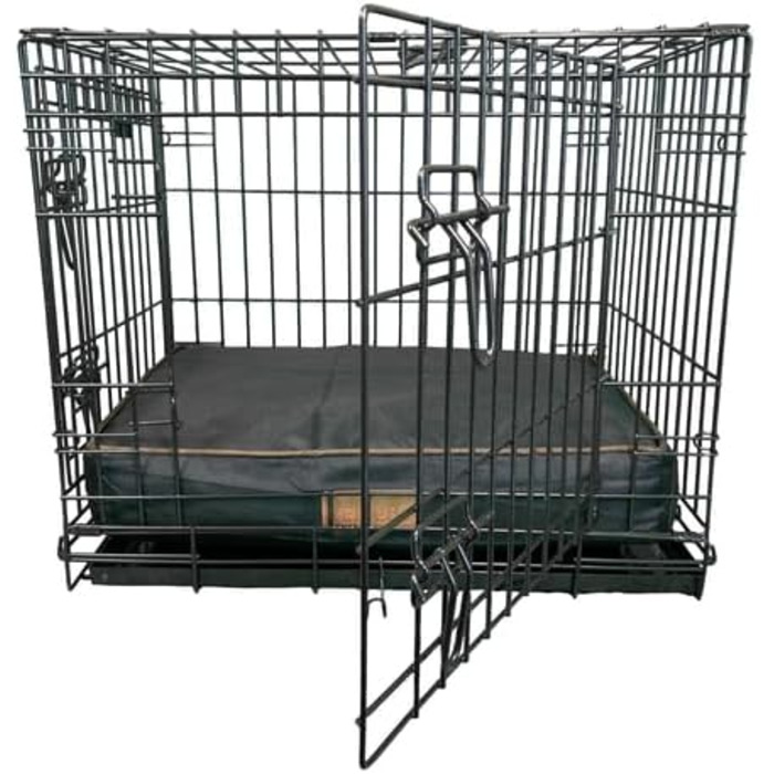 Ортопедичне собаче ліжко Ellie-Bo з піною з пам'яті, вологостійке, для клітки/бокса, чорне, XXL (122 см), 122x75x6 см